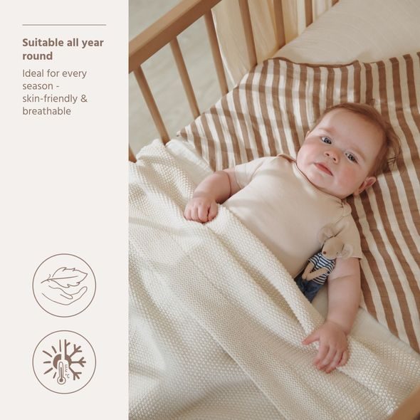 MEYCO DEKA MINI RELIEF 75X100 - NATURAL - DĚTSKÉ DEKY PRO MIMINKA - SPINKÁNÍ