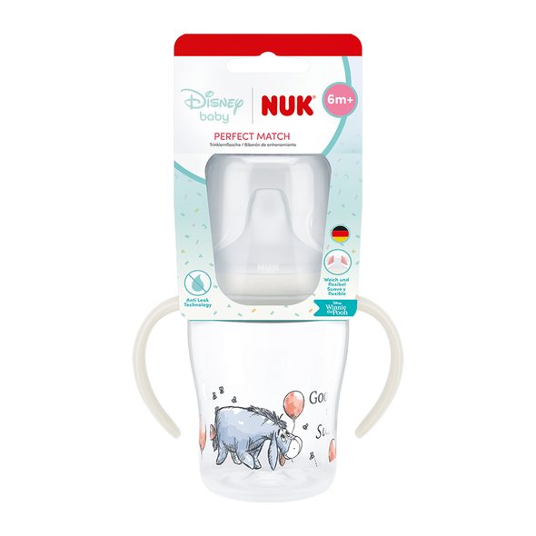 NUK PERFECT MATCH LAHVIČKA NA UČENÍ DISNEY MEDVÍDEK PÚ OSLÍK 150ML - KOJENECKÉ LAHVE - KRMENÍ