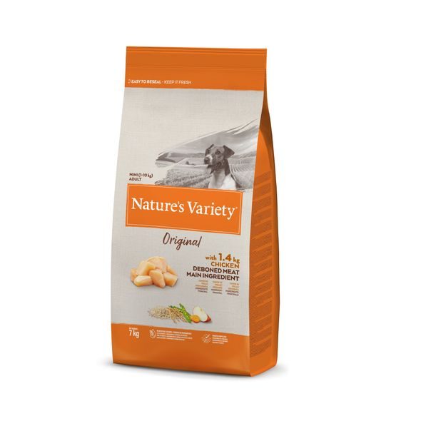 NATURE'S VARIETY ORIGINAL PRO MALÉ PSY S KUŘECÍM 7KG - GRANULE PRO PSY - CHOVATELSKÉ POTŘEBY MALVÍKZOO