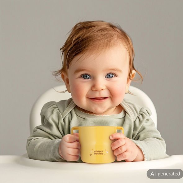 CANPOL BABIES HRNEČEK TRÉNINKOVÝ SMART 180 ML 12M+ ŽLUTÝ - DĚTSKÉ HRNEČKY - KRMENÍ
