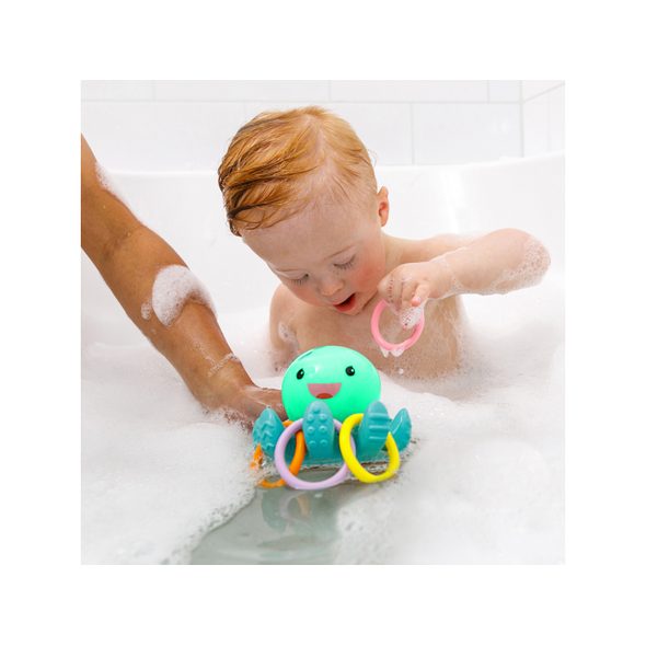 INFANTINO SVÍTÍCÍ CHOBOTNICE S KROUŽKY DO KOUPELE - HRAČKY DO VANY - PRO DĚTI