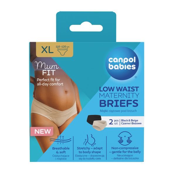 CANPOL BABIES TĚHOTENSKÉ KALHOTKY S NÍZKÝM PASEM MUMFIT XL 2KS - TĚHOTENSKÉ SPODNÍ PRÁDLO - PRO MAMINKY