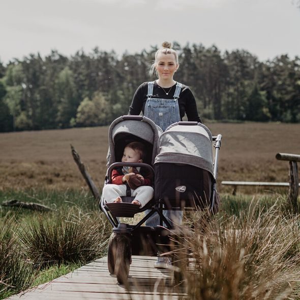 TFK TFK SET DUO2 FRAME 2025 - AIR WHEEL CARRYCOT + SEAT PREM. GREY - KOČÁRKY PRO DVOJČATA - KOČÁRKY A PŘÍSLUŠENSTVÍ