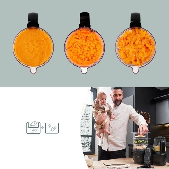 BABYMOOV MULTIFUNKČNÍ PŘÍSTROJ NUTRIBABY+ XL MINERAL BLACK - KUCHYŇSKÉ PŘÍSTROJE - KRMENÍ
