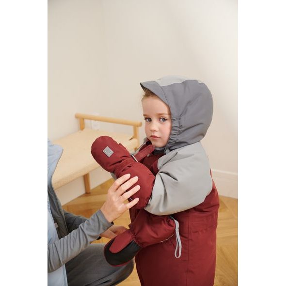 LEOKID ZIMNÍ KOMBINÉZA COLOR BLOCK REDWOOD VEL. 12 - 18 MĚSÍCŮ (VEL. 80) - ZIMNÍ KOMBINÉZY - PRO DĚTI