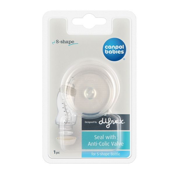 CANPOL BABIES NÁHRADNÍ TĚSNĚNÍ S ANTIKOLIKOVÝM VENTILEM K LAHVI S-SHAPE 1KS - KOJENECKÉ LAHVE - KRMENÍ