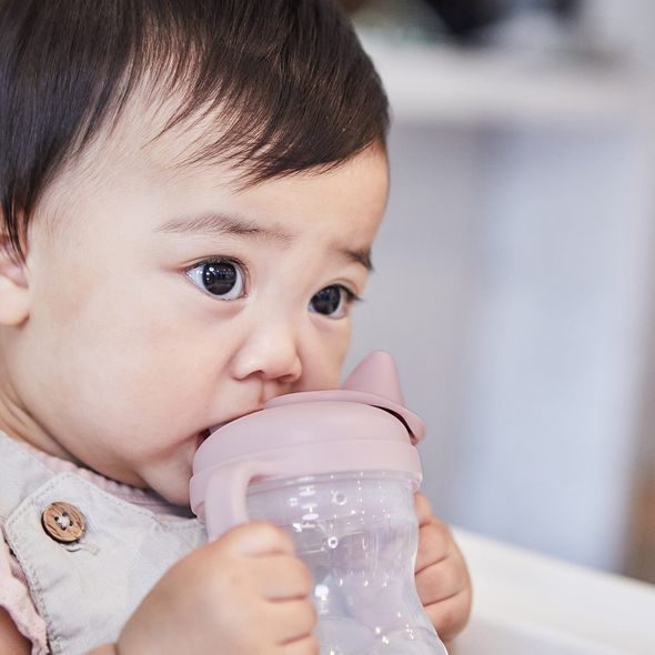 B.BOX HRNEČEK S PÍTKEM 4M+ - SVĚTLE RŮŽOVÝ 240 ML - DĚTSKÉ HRNEČKY - KRMENÍ