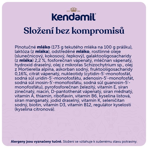 KENDAMIL PREMIUM 4 (600 G) - KOJENECKÁ MLÉKA - KRMENÍ