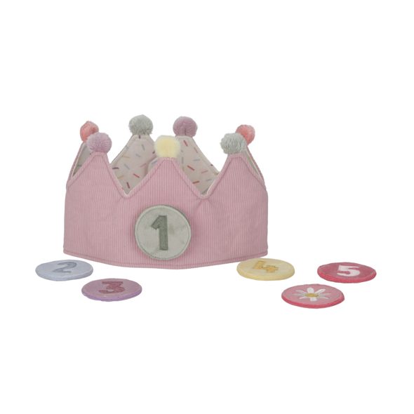 LITTLE DUTCH NAROZENINOVÁ KORUNKA S ČÍSLY PINK - HRAČKY PRO DĚTI - PRO DĚTI