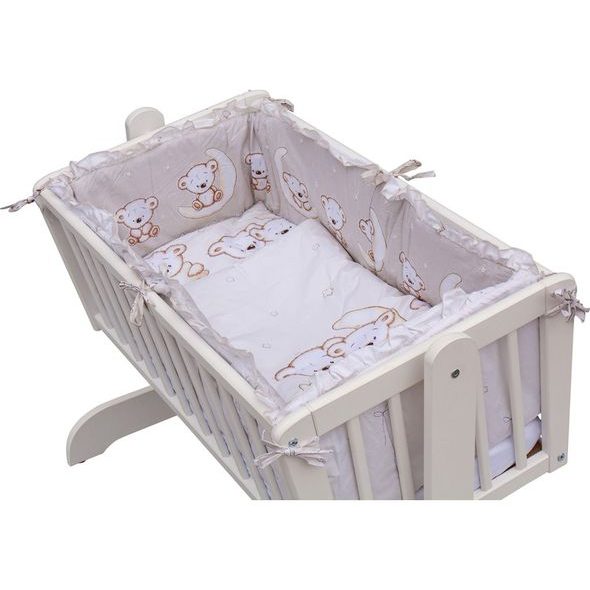 SCARLETT DĚTSKÁ KOLÉBKA BÍLÁ - 90X41CM S KOMPLETNÍ VÝBAVOU TORO BARVA SOUPRAVY: TORO MODRÁ - KOŠÍKY A KOLÉBKY - SPINKÁNÍ