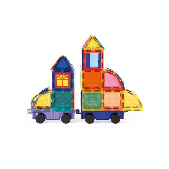 LUDI MAGNETICKÁ STAVEBNICE S AUTY 63 KS - STAVEBNICE A PUZZLE - PRO DĚTI
