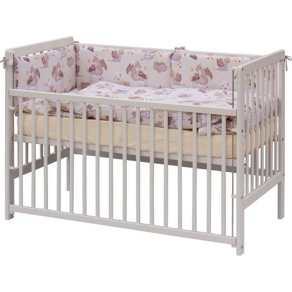 SCARLETT POSTÝLKA 120X60CM S KOMPLETNÍ VÝBAVOU DRÁČEK BÉŽOVÁ - DŘEVĚNÉ POSTÝLKY - SPINKÁNÍ