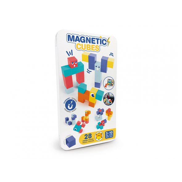 LUDI MAGNETICKÁ STAVEBNICE KOSTKY 28 KS - MAGNETICKÉ HRAČKY - PRO DĚTI