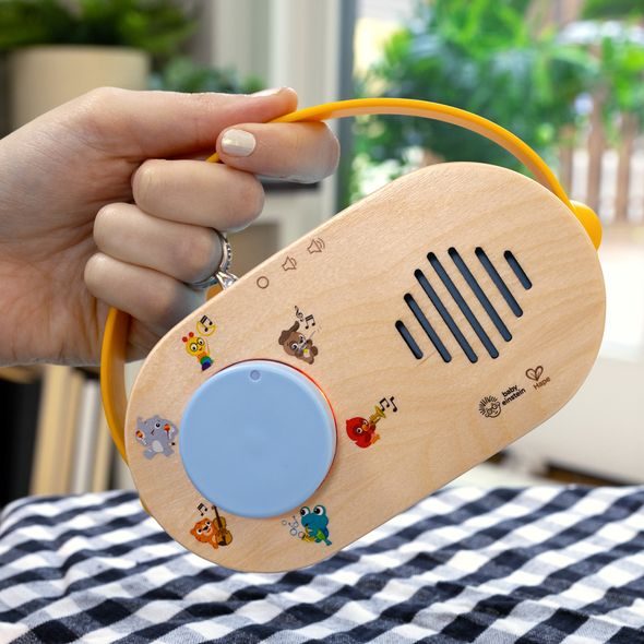 BABY EINSTEIN HRAČKA HUDEBNÍ RÁDIO DISCOVERY RADIO™ HAPE 6M+ - MOTORICKÉ A HUDEBNÍ - PRO DĚTI