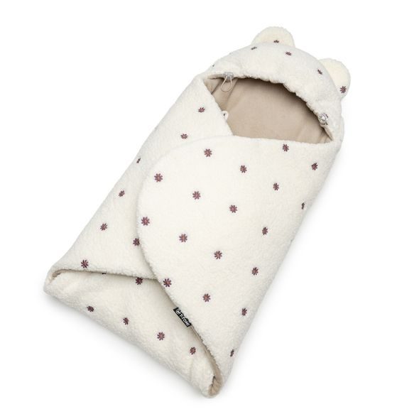 T-TOMI WRAPPER TEDDY CREAM FLOWERS - ZAVINOVAČKY - SPINKÁNÍ