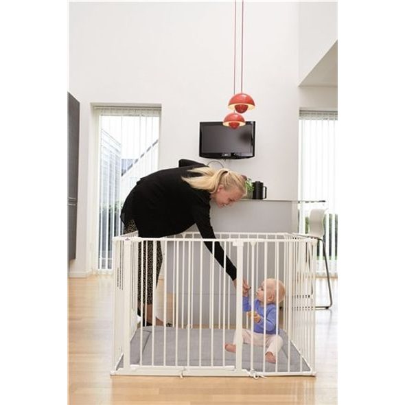 BABYDAN DĚTSKÁ OHRÁDKA SUPREME OLAF RECTANGLE BÍLÁ S MATRACÍ - OHRÁDKY - KOUPÁNÍ A ZDRAVÍ