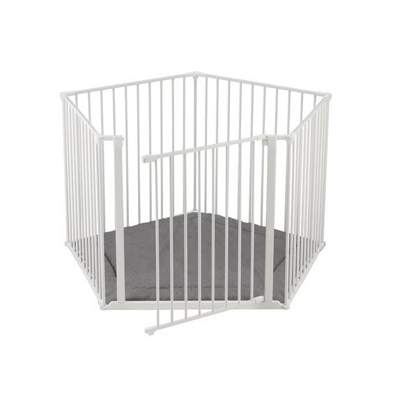 BABYDAN OHRÁDKA PARK A KID KOVOVÁ BÍLÁ + MATRACE - BEZPEČNOST DĚTÍ V DOMÁCNOSTI - KOUPÁNÍ A ZDRAVÍ