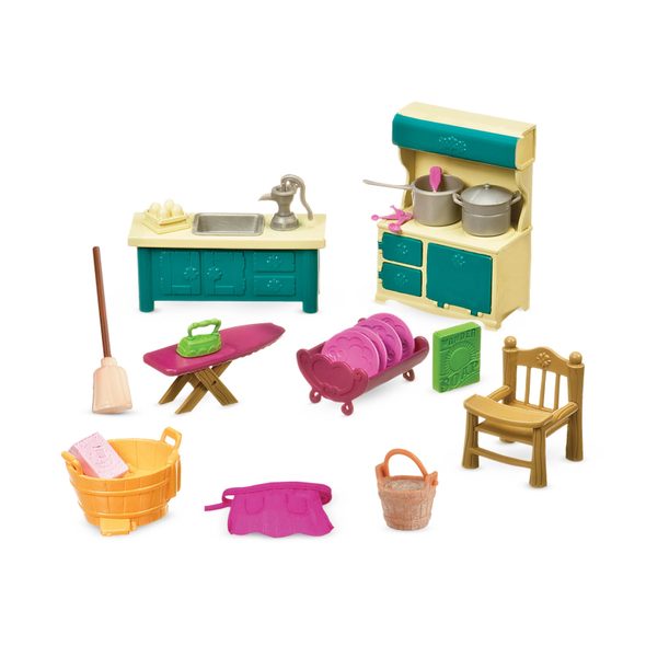 LI'L WOODZEEZ SADA NÁBYTKU DO KUCHYNĚ - DOPLŇKY PRO FIGURKY - PRO DĚTI