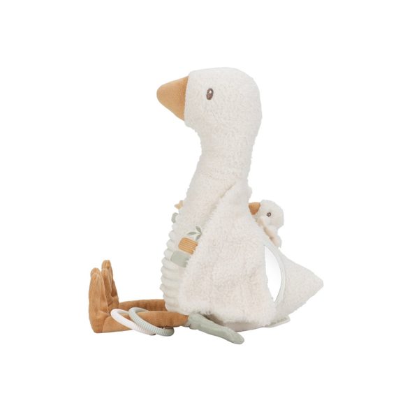 LITTLE DUTCH HUSA PLYŠOVÁ S AKTIVITAMI NEWBORN NATURALS - FARMA - PRO DĚTI