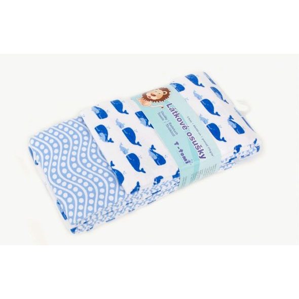 T-TOMI LÁTKOVÉ OSUŠKY S MODERNÍM BAREVNÝM POTISKEM 2KS - OSUŠKY A DĚTSKÉ ŽUPANY - KOUPÁNÍ A ZDRAVÍ