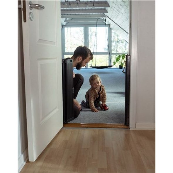 BABY DAN ZÁBRANA BABYDAN GUARD ME BLACK LAMELOVÁ 55-89CM SAMOSKLÁDACÍ - BEZPEČNOST DĚTÍ V DOMÁCNOSTI - KOUPÁNÍ A ZDRAVÍ