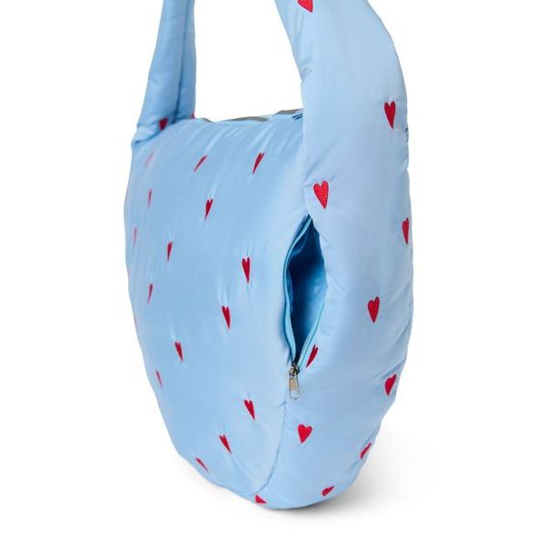 STUDIO NOOS PUFFY CROSS BODY BAG LIGHT BLUE HEARTS - ORGANIZÉRY A KOŠÍKY - KOČÁRKY A PŘÍSLUŠENSTVÍ