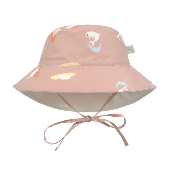 LÄSSIG SPLASH SUN PROTECTION BUCKET HAT DOLPHIN PEACH 19-36 MO. - ČEPIČKY A KLOBOUČKY - PRO DĚTI