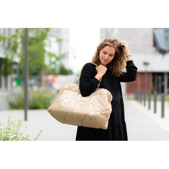 CHILDHOME PŘEBALOVACÍ TAŠKA MOMMY BAG PUFFERED BEIGE - PŘEBALOVACÍ TAŠKY - KOČÁRKY A PŘÍSLUŠENSTVÍ