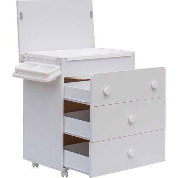 SCARLETT PŘEBALOVACÍ KOMODA S VANIČKOU VISTA BÍLÁ S PŘEBALOVACÍ PODLOŽKOU SLON BÍLÁ - PŘEBALOVACÍ KOMODY - PŘEBALOVÁNÍ