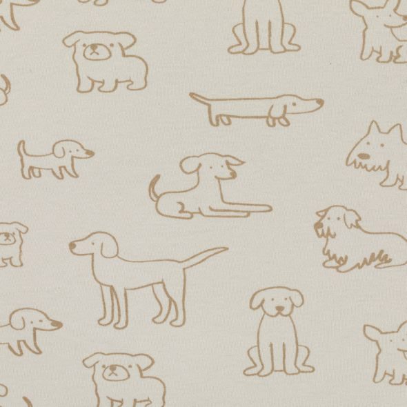 FILLIKID LOŽNÍ POVLEČENÍ 2-DÍLNÝ SET JERSEY DOG BEIGE 100 X 135 CM - POVLEČENÍ DO POSTÝLKY - SPINKÁNÍ