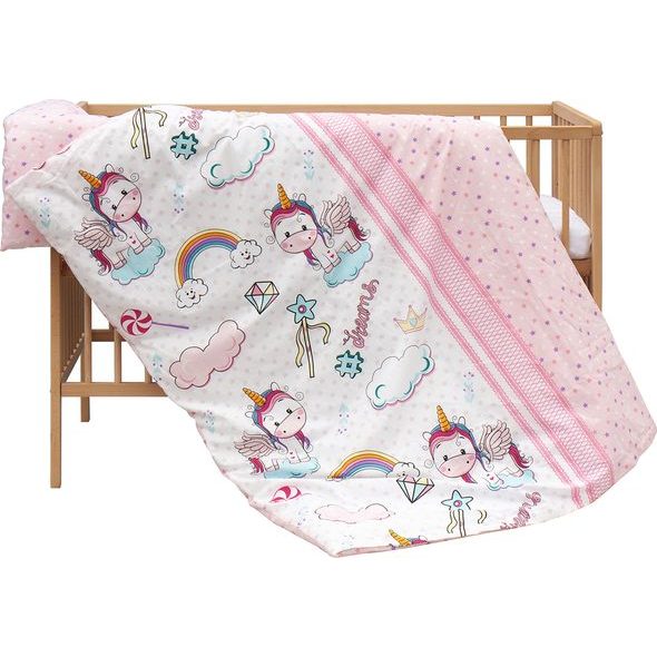 SCARLETT DĚTSKÁ POSTÝLKA S KOMPLETNÍ VÝBAVOU ONIKO 120 X 60 CM - DŘEVĚNÉ POSTÝLKY - SPINKÁNÍ