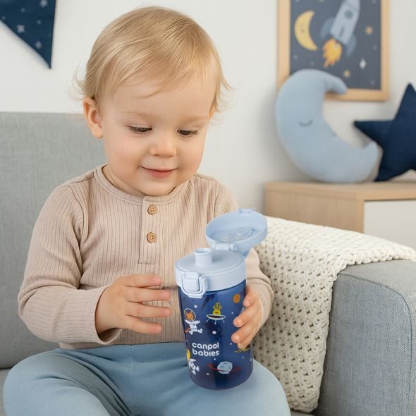 CANPOL BABIES LAHEV PRO DĚTI JUNIOR 400ML BÉŽOVÁ - SPORTOVNÍ LAHVE - KRMENÍ