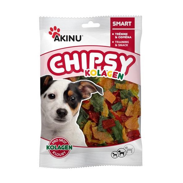 AKINU KOLAGEN CHIPSY 60 G - VÝCVIKOVÉ PAMLSKY PRO PSY - CHOVATELSKÉ POTŘEBY MALVÍKZOO