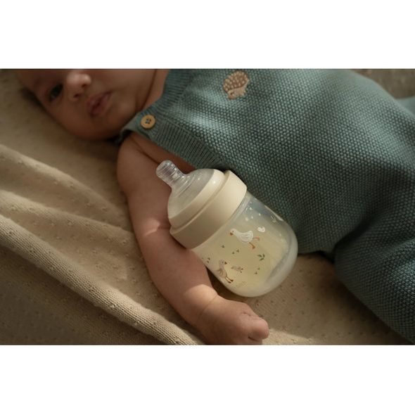 LITTLE DUTCH KOJENECKÉ LÁHVE 165 ML + 240 ML + 2 SAVIČKY HUSA - KOJENECKÉ LAHVE - KRMENÍ