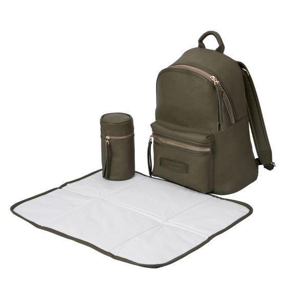 BABABING LUCA TAŠKA /BATOH, VEGANSKÁ KŮŽE, OLIVE - PŘEBALOVACÍ BATOHY - KOČÁRKY A PŘÍSLUŠENSTVÍ