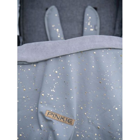 PINKIE DEKA SE STAHOVÁNÍM SHINE GOLD GREY - DĚTSKÉ DEKY PRO MIMINKA - SPINKÁNÍ