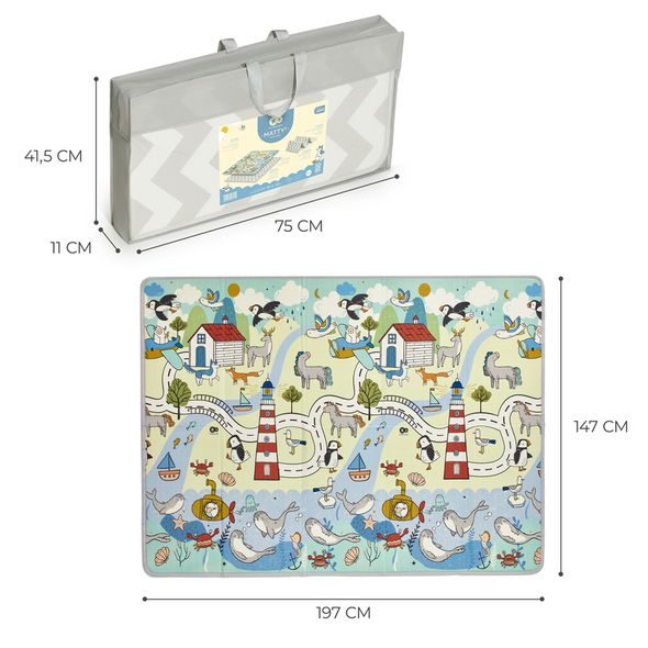 KINDERKRAFT PODLOŽKA HRACÍ XPE MATTY2 - HRACÍ PODLOŽKY NA ZEM - SPINKÁNÍ