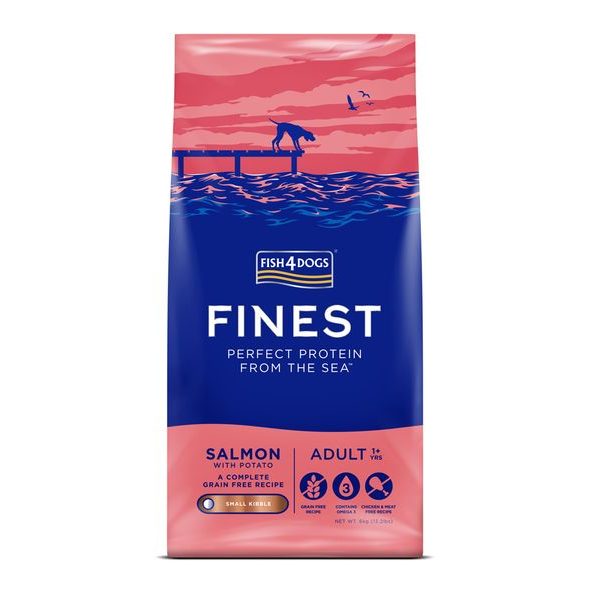 FISH4DOGS GRANULE MALÉ PRO DOSPĚLÉ PSY FINEST LOSOS S BRAMBORAMI 1,5 KG, 1+ - GRANULE PRO PSY - CHOVATELSKÉ POTŘEBY MALVÍKZOO