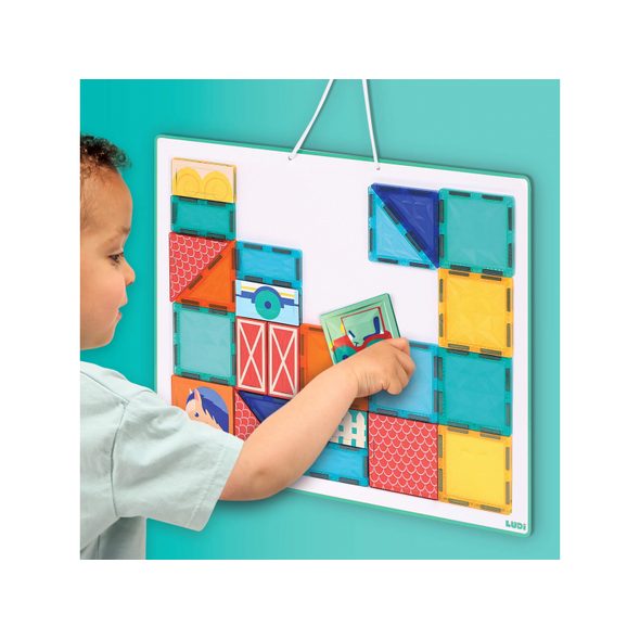 LUDI MAGNETICKÁ STAVEBNICE S TABULÍ FARMA 27 KS - STAVEBNICE A PUZZLE - PRO DĚTI