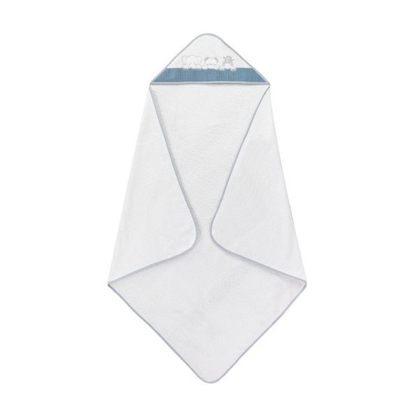 INTERBABY OSUŠKA FROTÉ TŘI ZVÍŘÁTKA BÍLO/PETROLEJOVÁ - OSUŠKY A DĚTSKÉ ŽUPANY - KOUPÁNÍ A ZDRAVÍ