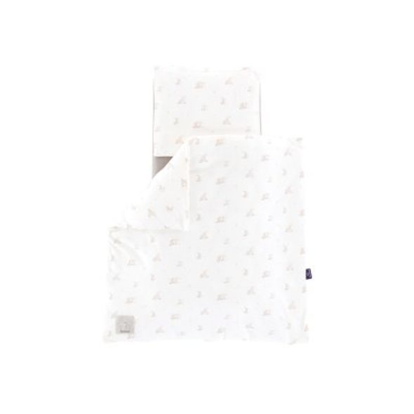 TRÄUMELAND POVLEČENÍ DO KOLÉBKY JERSEY 80/80 + 35/40 HOPHOP BUNNY BEIGE - POVLEČENÍ DO POSTÝLKY - SPINKÁNÍ