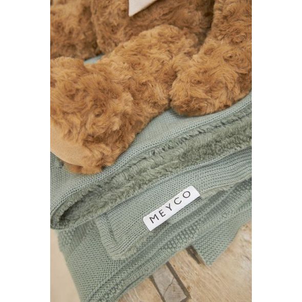 MEYCO DEKA MINI KNOTS FLEECE - FOREST GREEN - DĚTSKÉ DEKY PRO MIMINKA - SPINKÁNÍ