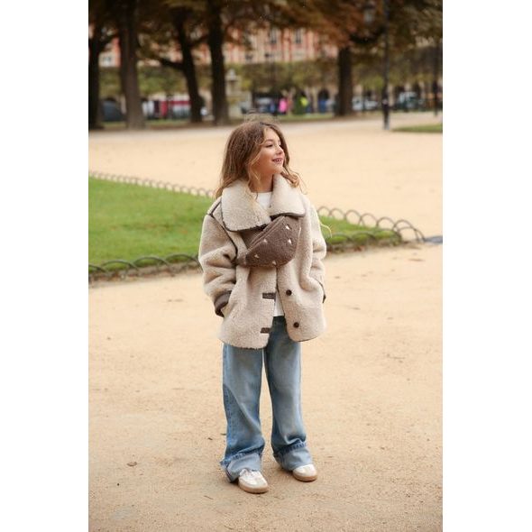 STUDIO NOOS TEDDY HEARTS MINI FANNY KABELKA BROWN HEARTS - DOPLŇKY - PRO MAMINKY