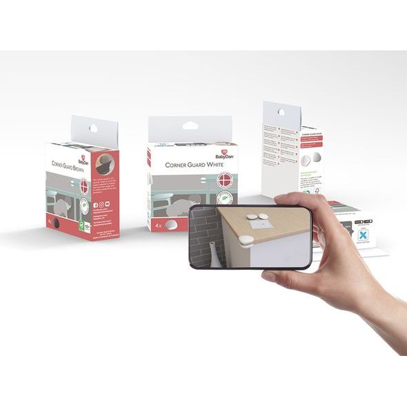 BABYDAN CHRÁNIČE ROHŮ 8KS CORNER GUARD BROWN, BIO - BEZPEČNOST DĚTÍ V DOMÁCNOSTI - KOUPÁNÍ A ZDRAVÍ