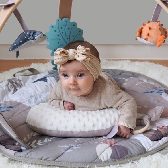 BO JUNGLE HRACÍ DEKA S DŘEVĚNOU HRAZDIČKOU OCEAN BLISS - HRACÍ PODLOŽKY NA ZEM - SPINKÁNÍ