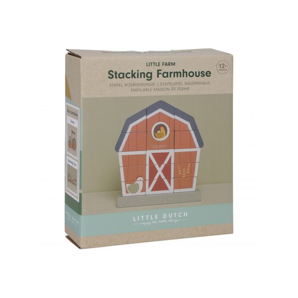 LITTLE DUTCH STAVEBNICE DŘEVĚNÁ FARMA - DŘEVĚNÉ HRAČKY - PRO DĚTI