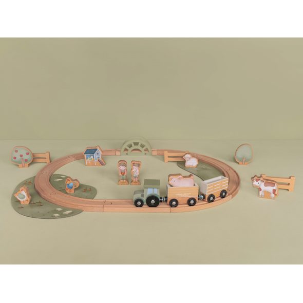 LITTLE DUTCH VLÁČKODRÁHA DŘEVĚNÁ FARMA - VLÁČKY - PRO DĚTI