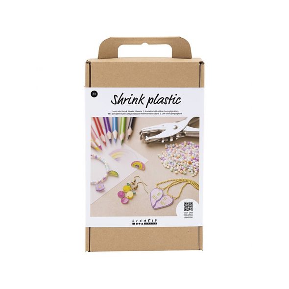 CREATIV COMPANY KREATIVNÍ SADA ŠPERKY ZE SMRŠŤOVACÍ FÓLIE - NAVLÉKÁNÍ - PRO DĚTI