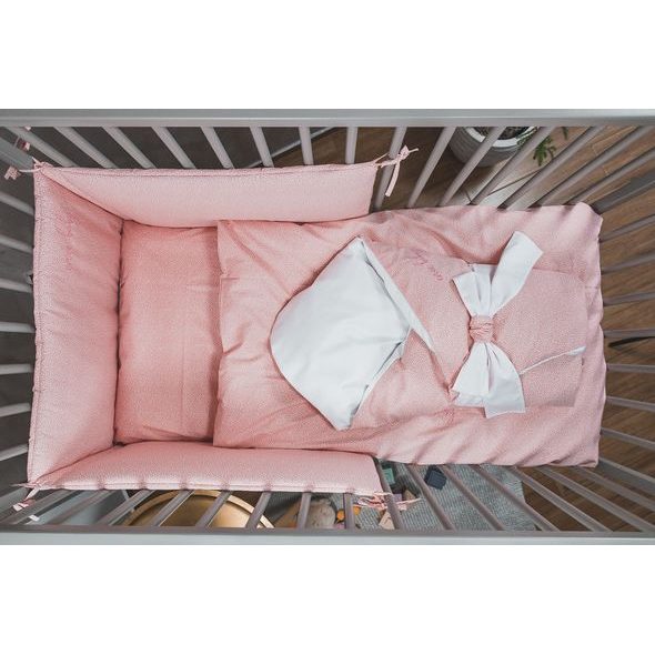 ENIE BABY POVLEČENÍ BAVLNĚNÉ DOTS CORAL 100X135 A 40X60 CM - POVLEČENÍ DO POSTÝLKY - SPINKÁNÍ