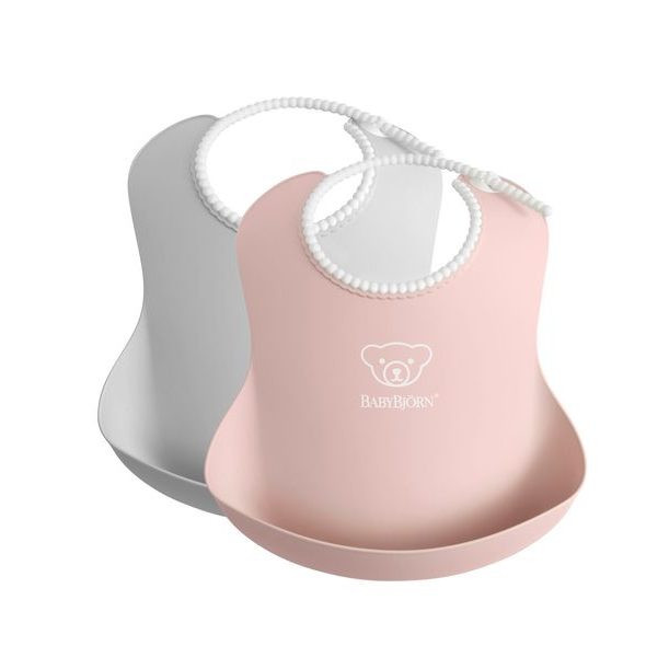 BABYBJORN BABY BRYNDÁKY 2KS PUDROVĚ RŮŽOVÝ/ŠEDÝ BABYBJORN - BRYNDÁKY - KRMENÍ